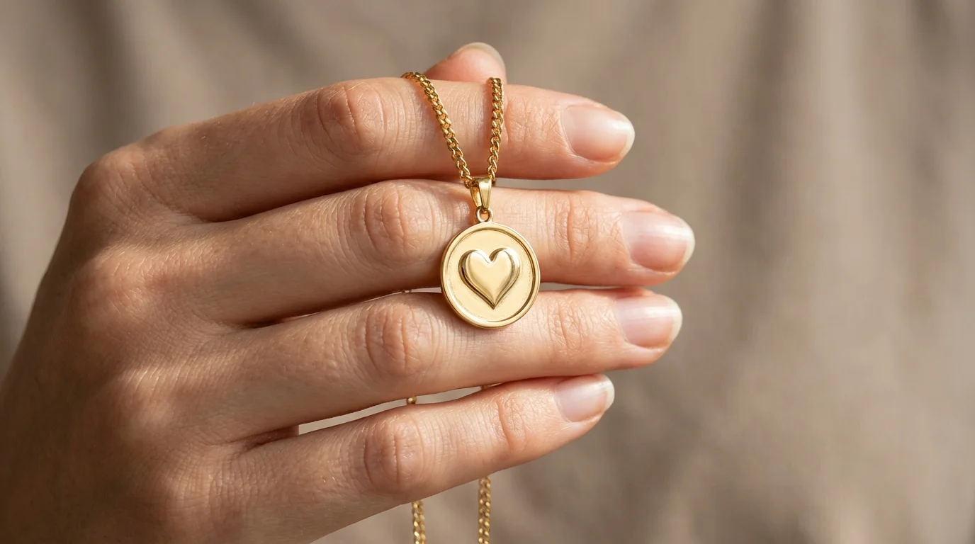 Gold Pendant Necklace - Nano banana AI generated result