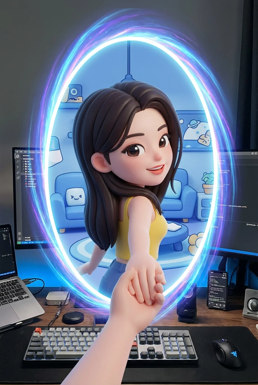 Character Through Portal - Nano banana AI generated result