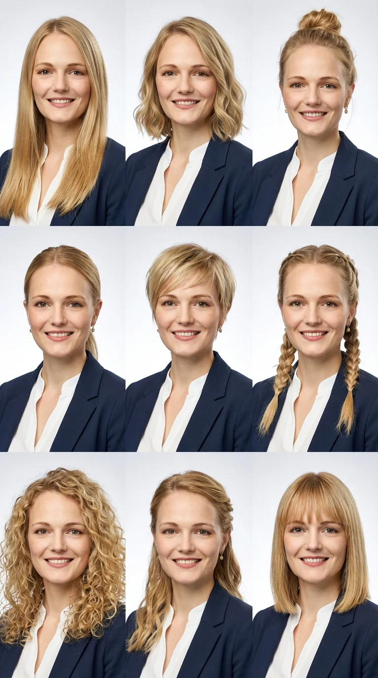 Women's Hairstyle 9-Grid - Nano banana AI generated result