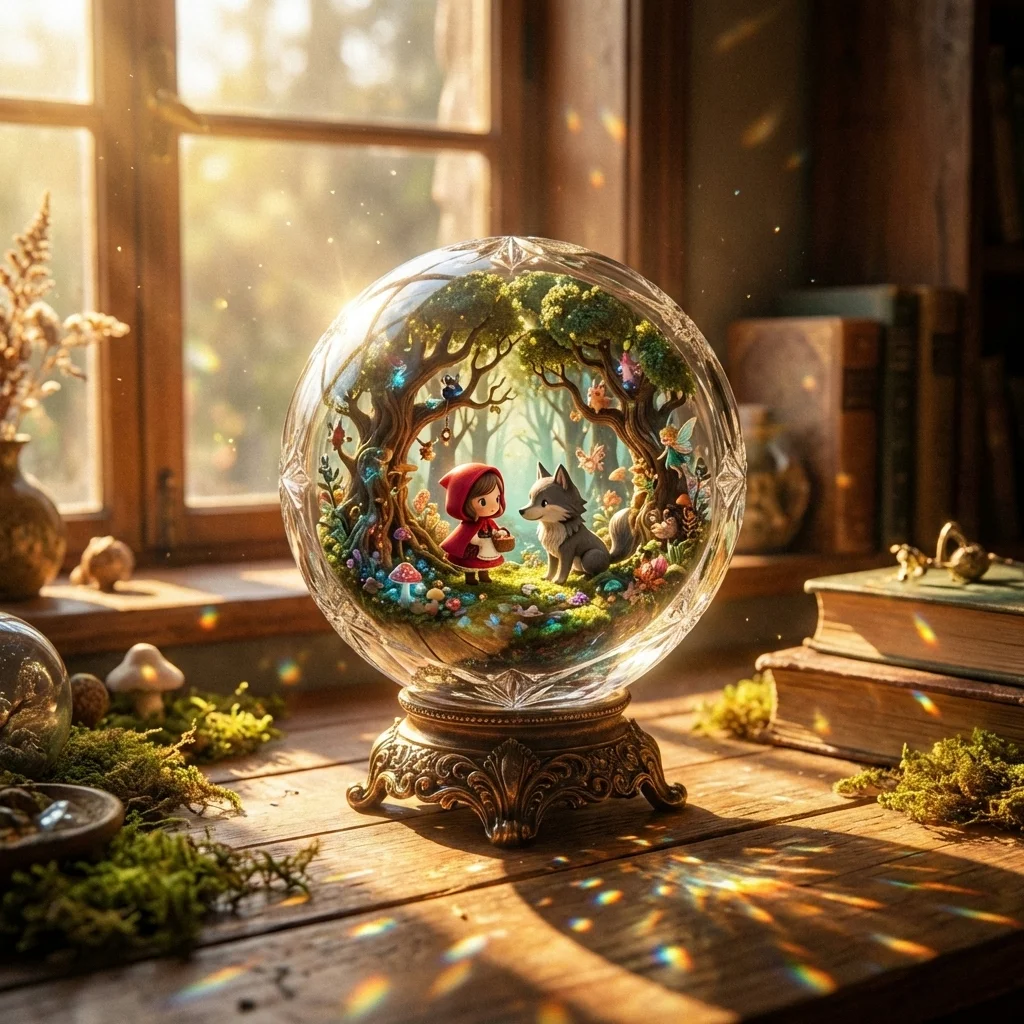 Crystal Ball Story World - Nano banana AI generated result