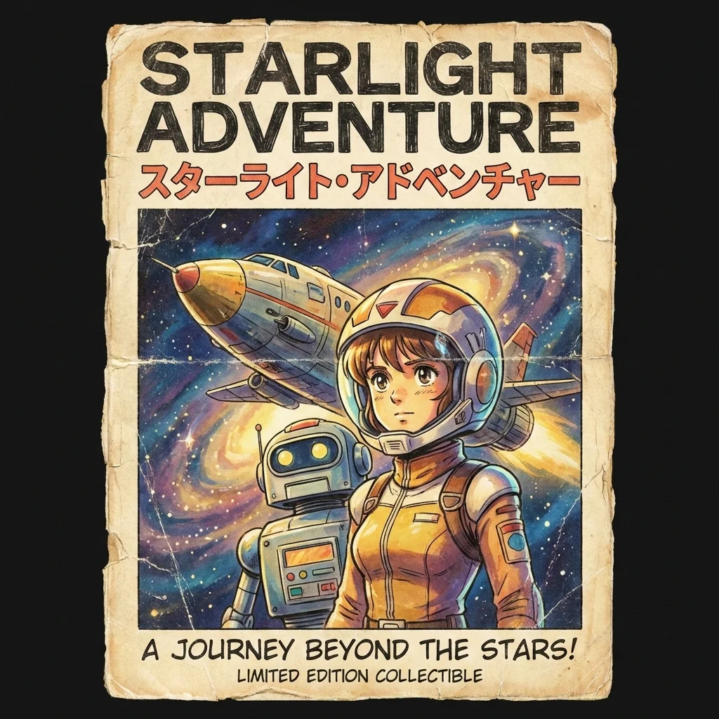 Nostalgic Anime Poster - Nano banana AI generated result