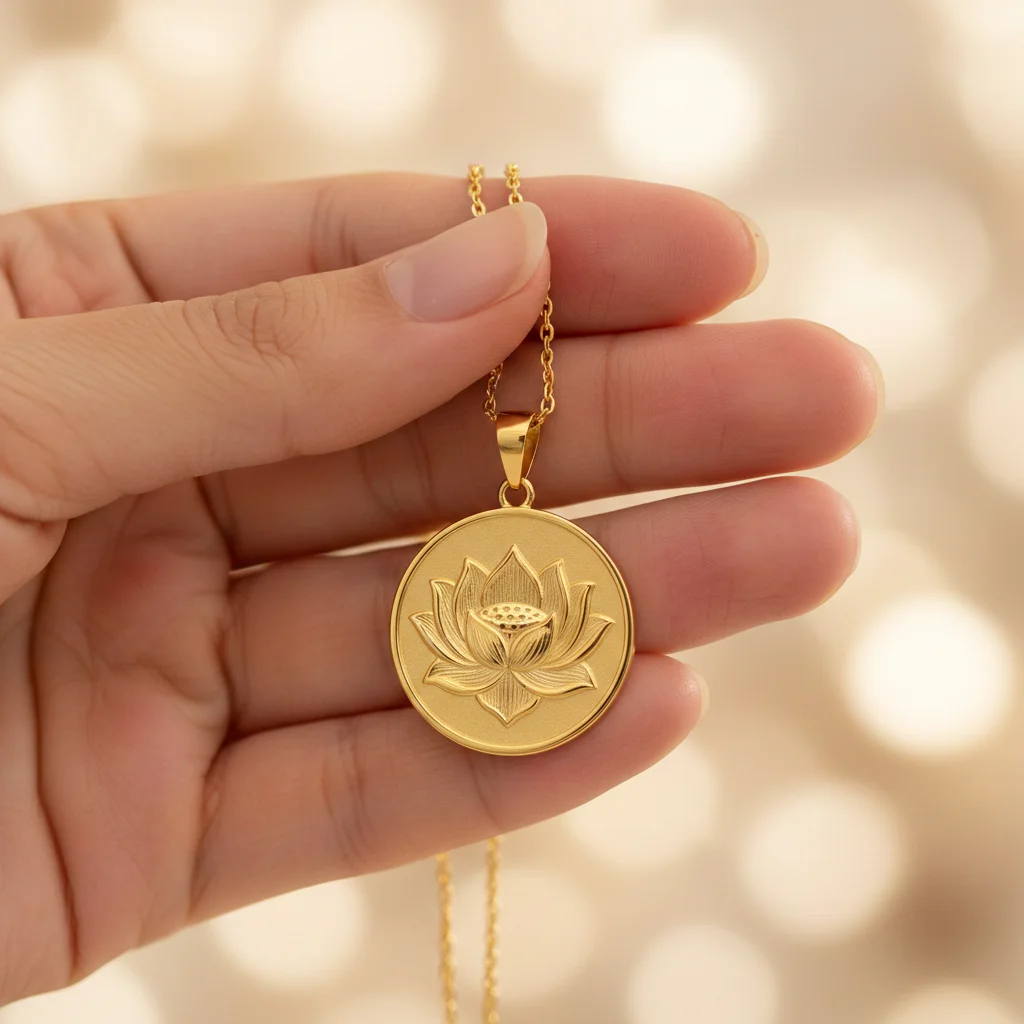 Bas-Relief Pendant Necklace - Nano banana AI generated result