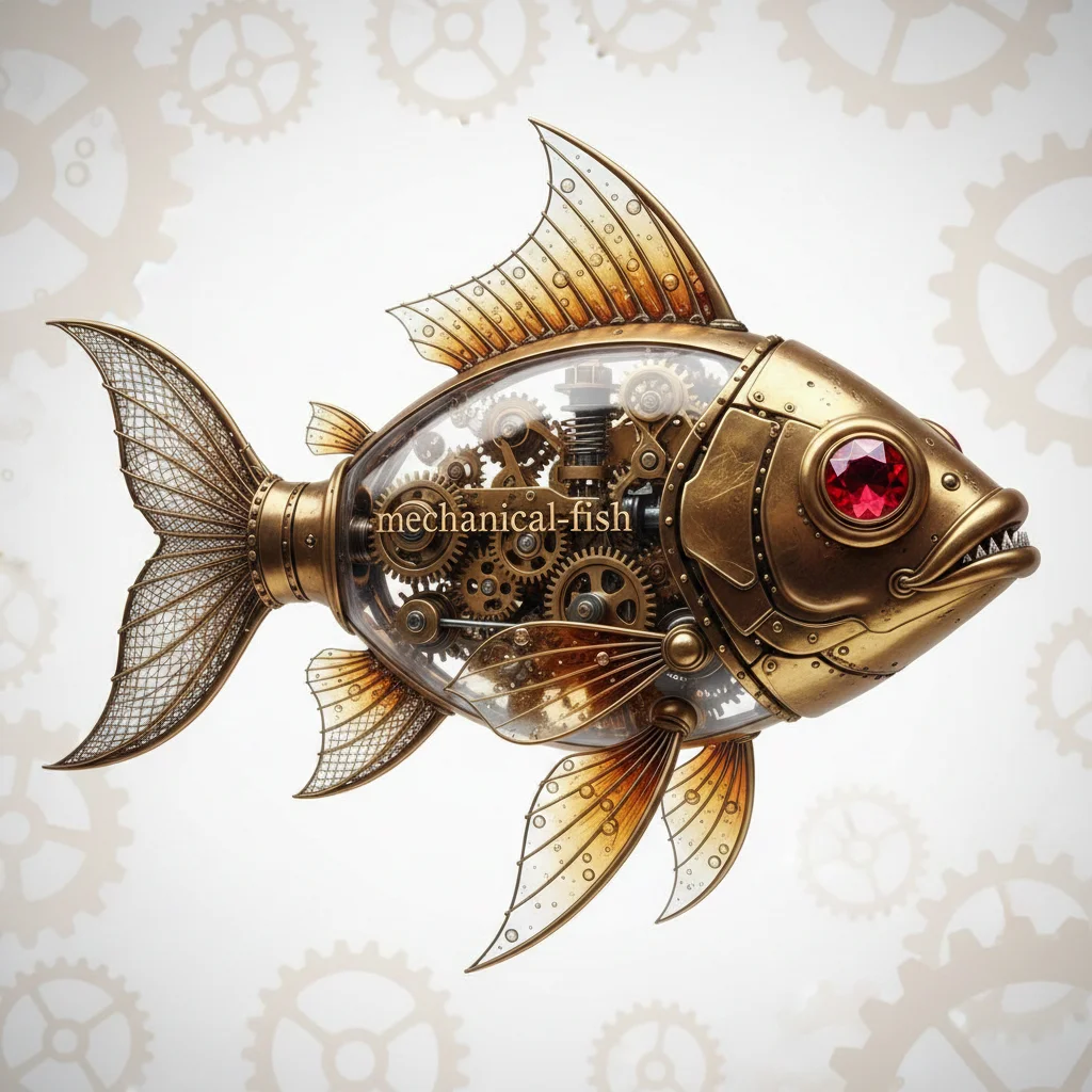 Steampunk Mechanical Fish - Nano banana AI generated result