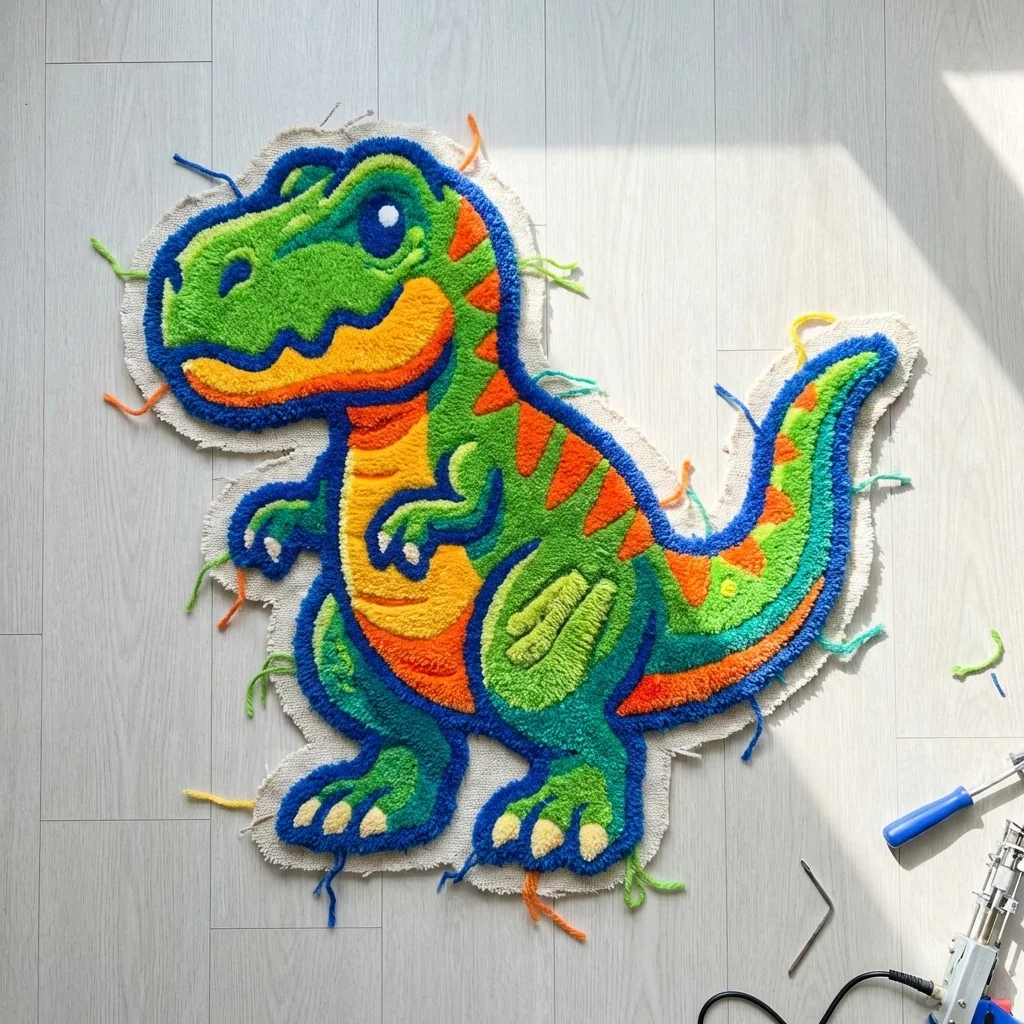 Tufted Rug Craft - Nano banana AI generated result