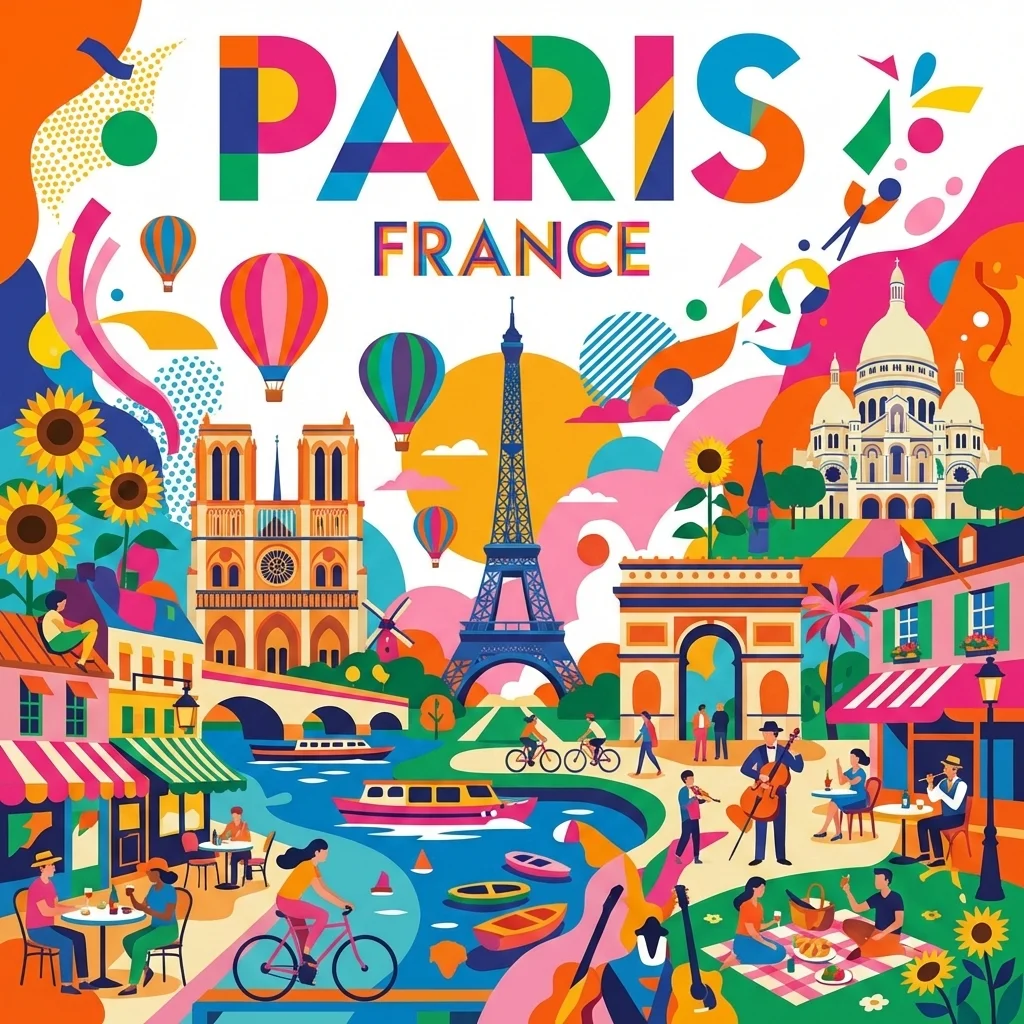 Colorful Vector Poster - Nano banana AI generated result