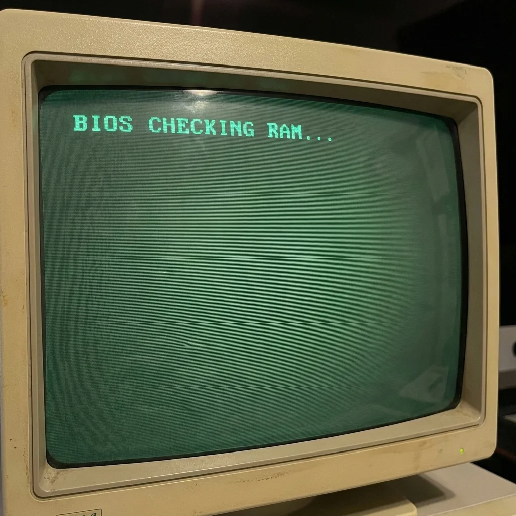 Retro CRT Boot Screen - Nano banana AI generated result