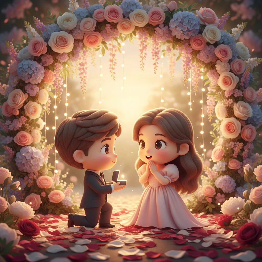 Chibi Proposal Scene - Nano banana AI generated result