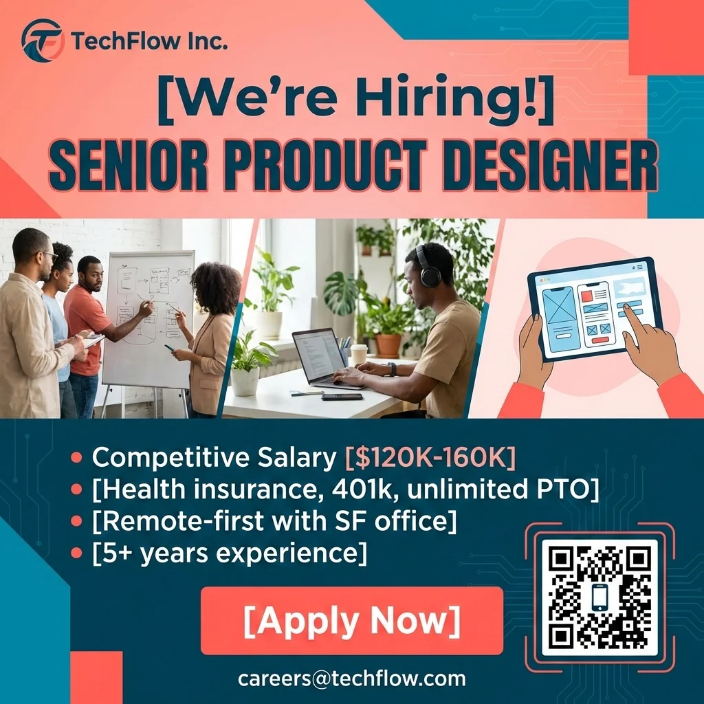 Job Recruitment Poster - Nano banana AI generated result