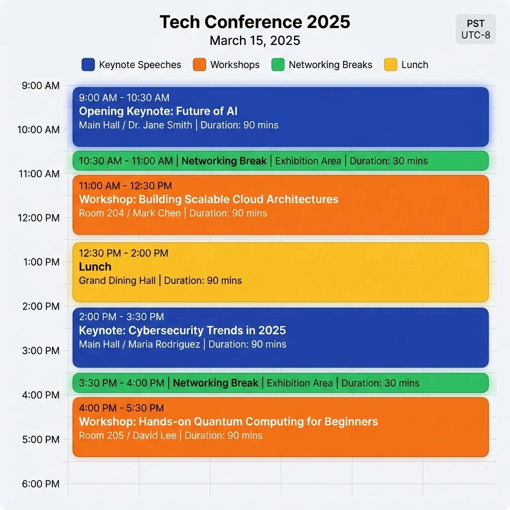 Schedule & Timetable Visualization - Nano banana AI generated result
