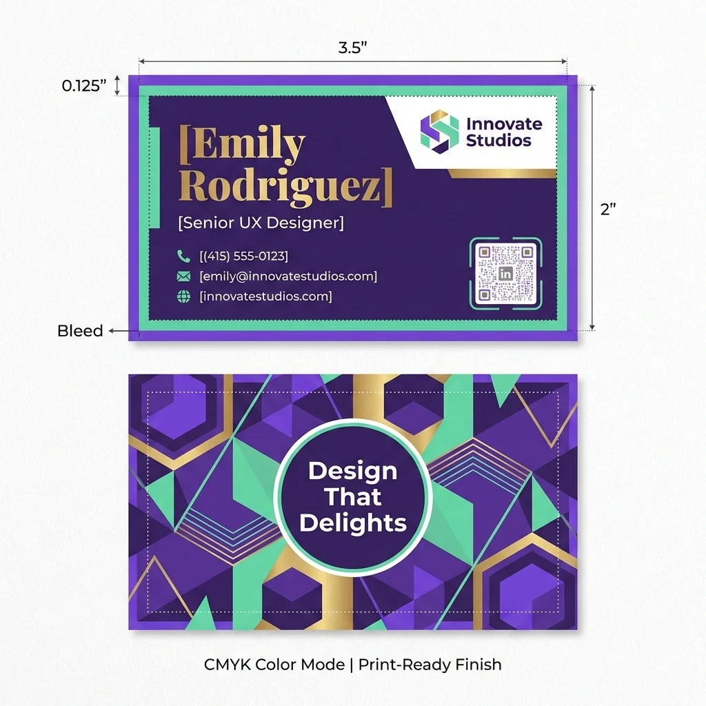 Business Card Design - Nano banana AI generated result