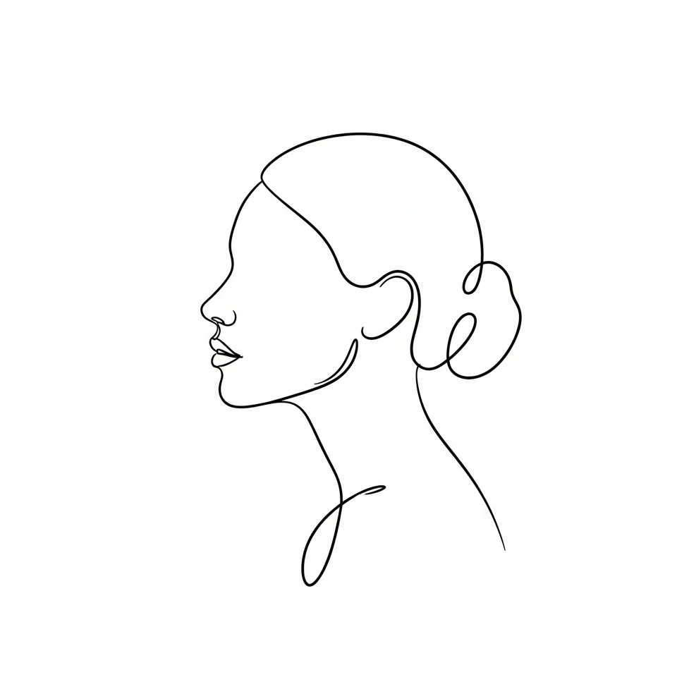 Minimalist Line Art - Nano banana AI generated result