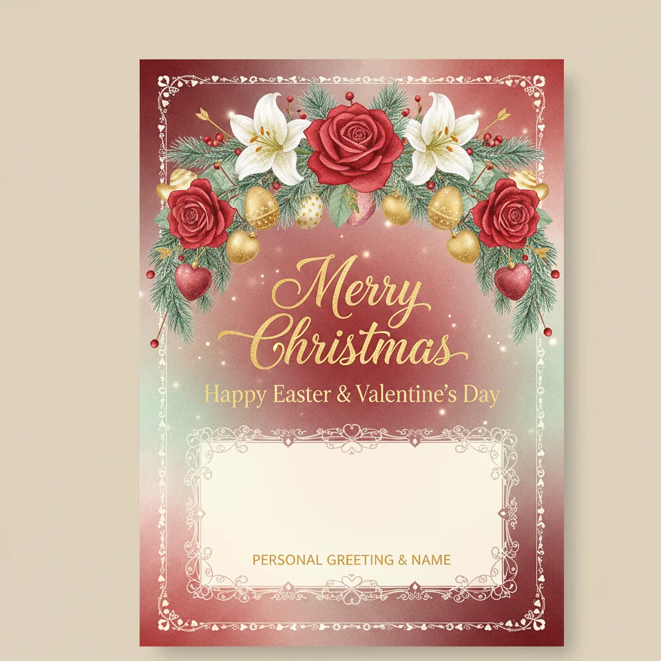 Holiday Greeting Card Template - Nano banana AI generated result