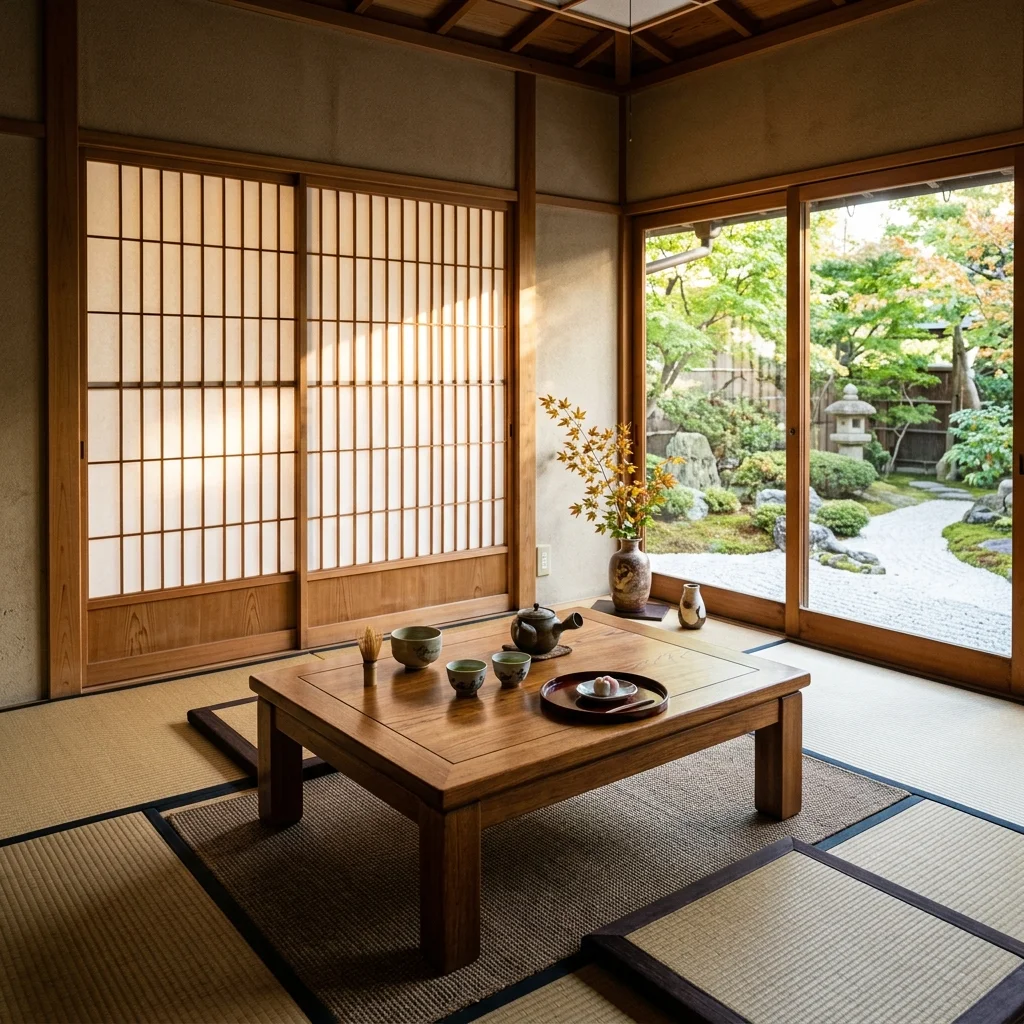 家具场景图-日式和室 — Nano Banana AI-generated image, 家居 场景生活图