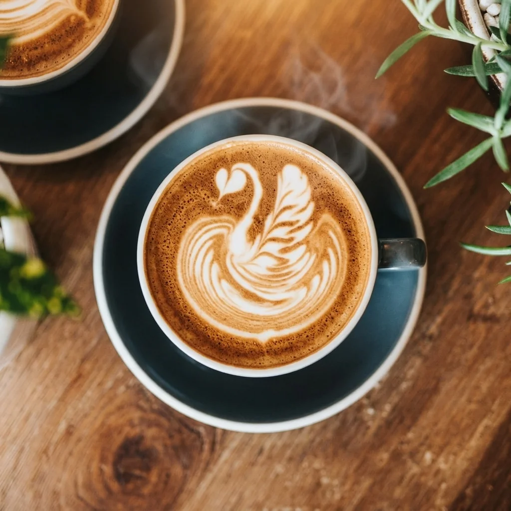 Custom Latte Art Design — Nano Banana 2 AI-generated image, Food & Beverage Product beautification